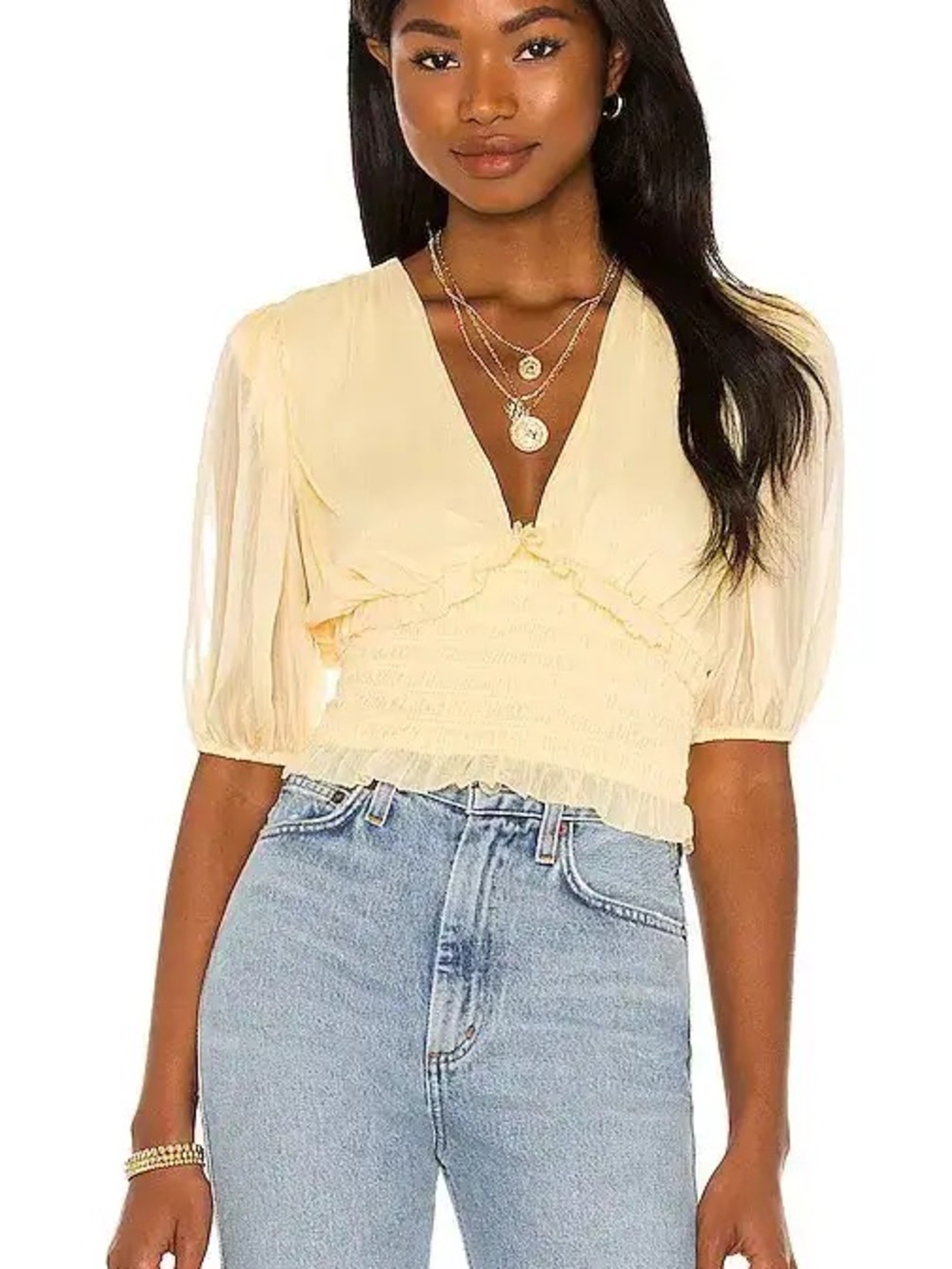 Revolve Majorelle Lelani Top in Light Yellow